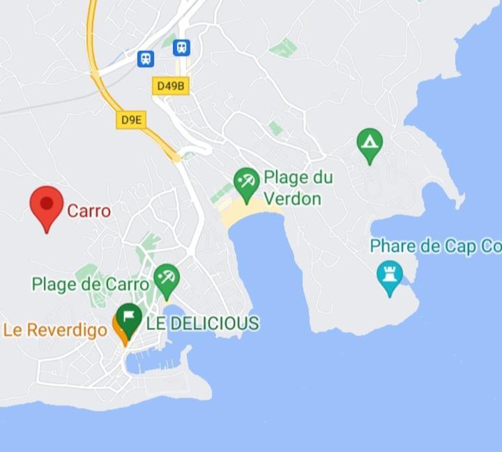 Bel Appartement Avec Terrasse - Plage De Carro A Pied Martigues Exteriör bild